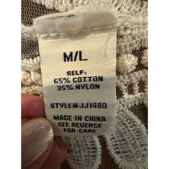 Jealous Tomato Bohemian Lace Kimono Ivory Women’s Size M/L – Festival Boho Style - Picture 5 of 5